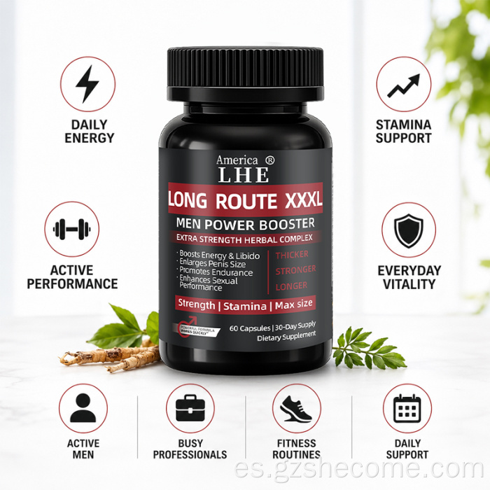 Shecome Men Power Booster Cápsulas Soporte de vitalidad y resistencia